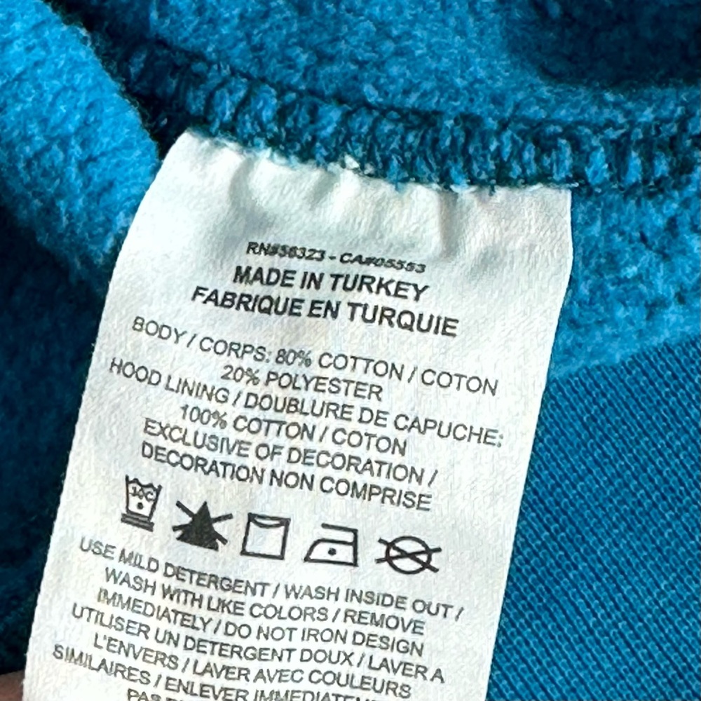 NIKE standard fit MENS SWEATSHIRT blue hooded HOODIE kangaroo pocket SMALL - Picture 13 of 13